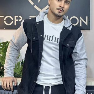 Denim hoodie (Black)