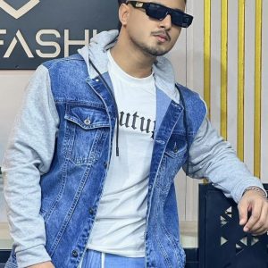 Denim hoodie (deep blue)