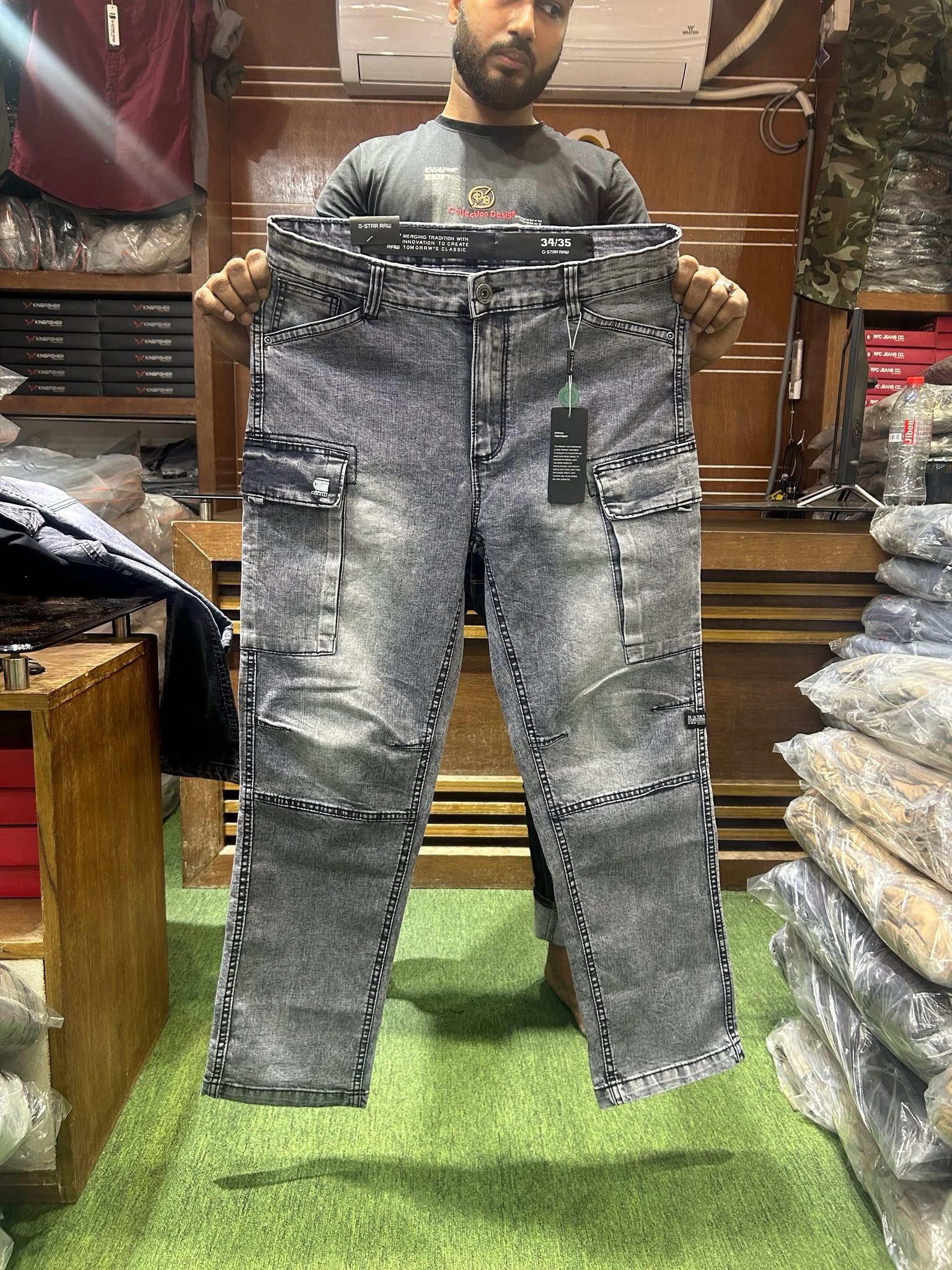 Men's cargo Pant (denim ash light baggy)