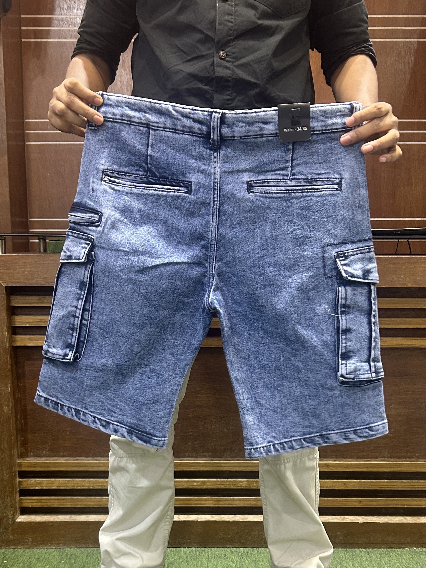 Cargo half pant (Premium denim light) - Image 2