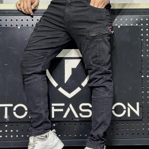 Denim cargo pant (x Black )